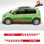 Vinyl Car Styling Side Stripes Skirt Sticker Car Accessaries Vehicle Auto Decals Wraps Body Graphics for Skoda CITIGO
